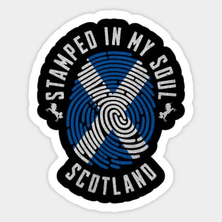Stamped in My Soul Scotland Flag Design Scottish Pride Sticker